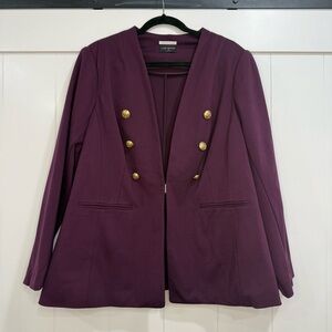 Purple Double-Breasted Women's Jacket